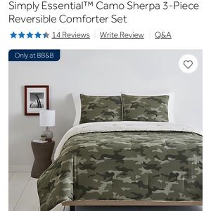Camo comforter and sham